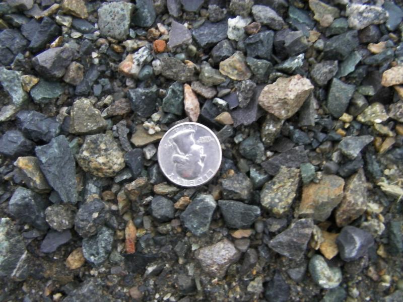 Standard 5/8th crushed minus.  Notice the smaller piece that help in compaction.
