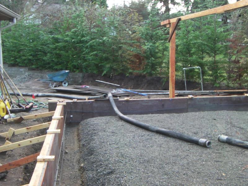 Concrete pour using a concrete pump