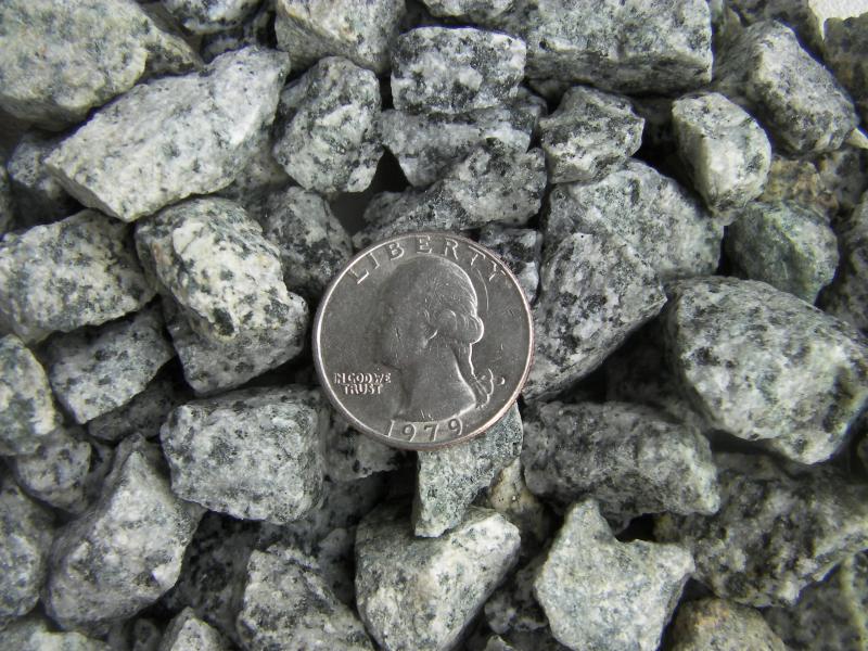 3/4 Inch Black & White Granite Chips with no fines